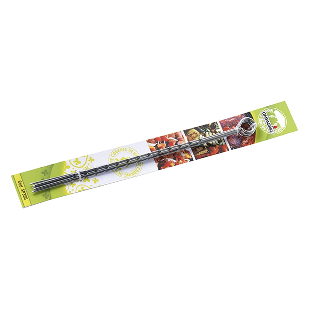 1blister spiedini in acciaio zigrinato cm. 39 cod:ferx.803799nlm