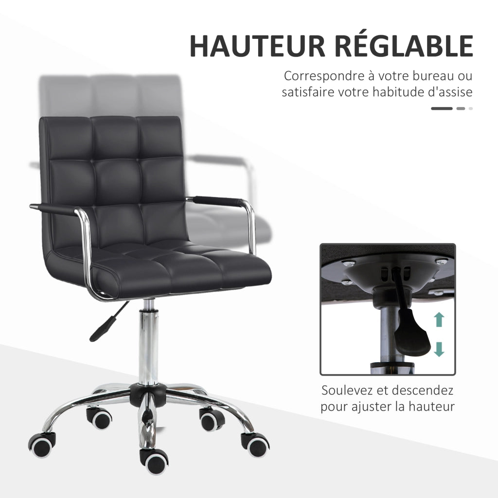 Sedia da ufficio reclinabile ¨C Minimal ¨C imbottita, nera