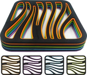 Sottopannetti 4 pezzi di tovaglioli in silicone doppio. Resistente al calore e antiscivolo. Ideali come sottopannetti, protettori di pentole e sottopannetti per tavoli colorati.