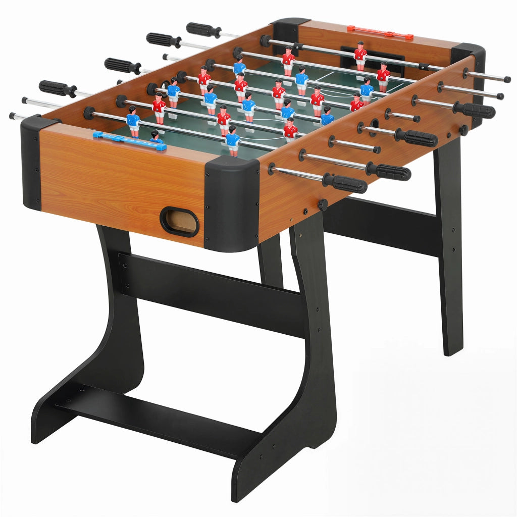 Calcio balilla pieghevole in legno ¨C Xylo ¨C 22 giocatori con 2 palline, 118x107,5x78 cm