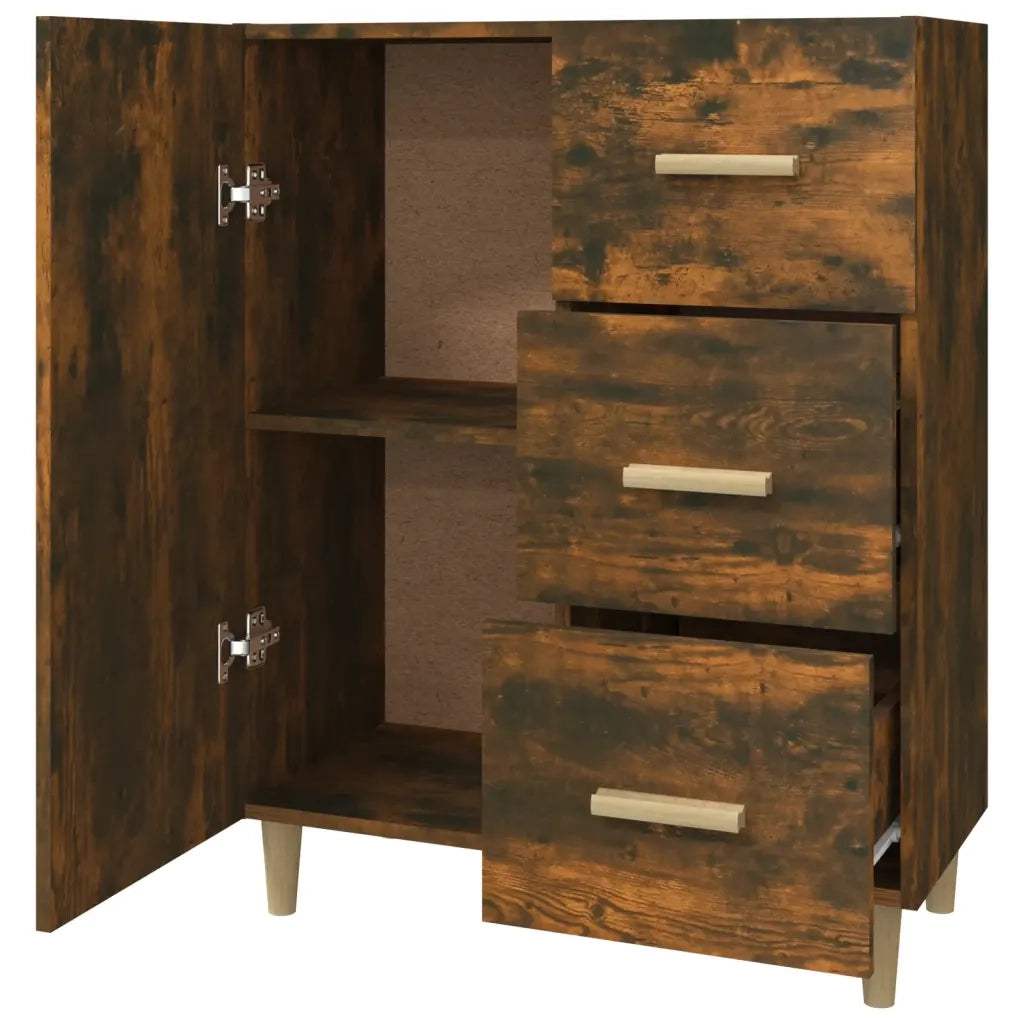 Credenza | Madia | Buffet da pranzo | Armadio da pranzo Rovere Fumo 69,5x34x90 cm in Legno Multistrato