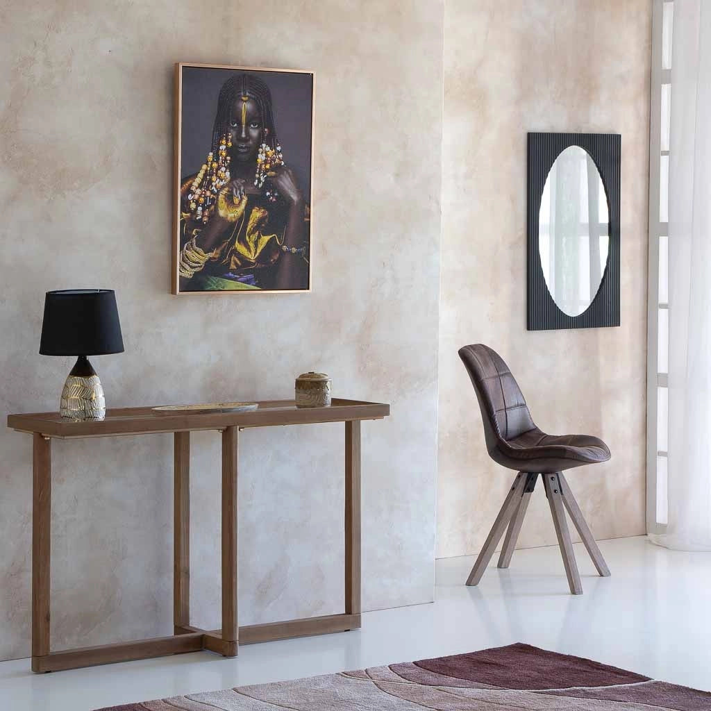 Quadro dipinto a mano con rilievo nero 52,5 x 72,5 x 3h cm