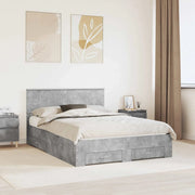 Struttura del letto con testiera Grigio cemento 150 x 200 cm 3408250