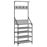 Appendiabiti con Porta Scarpe Grigio Sonoma 70x34x184 cm CFW1446047