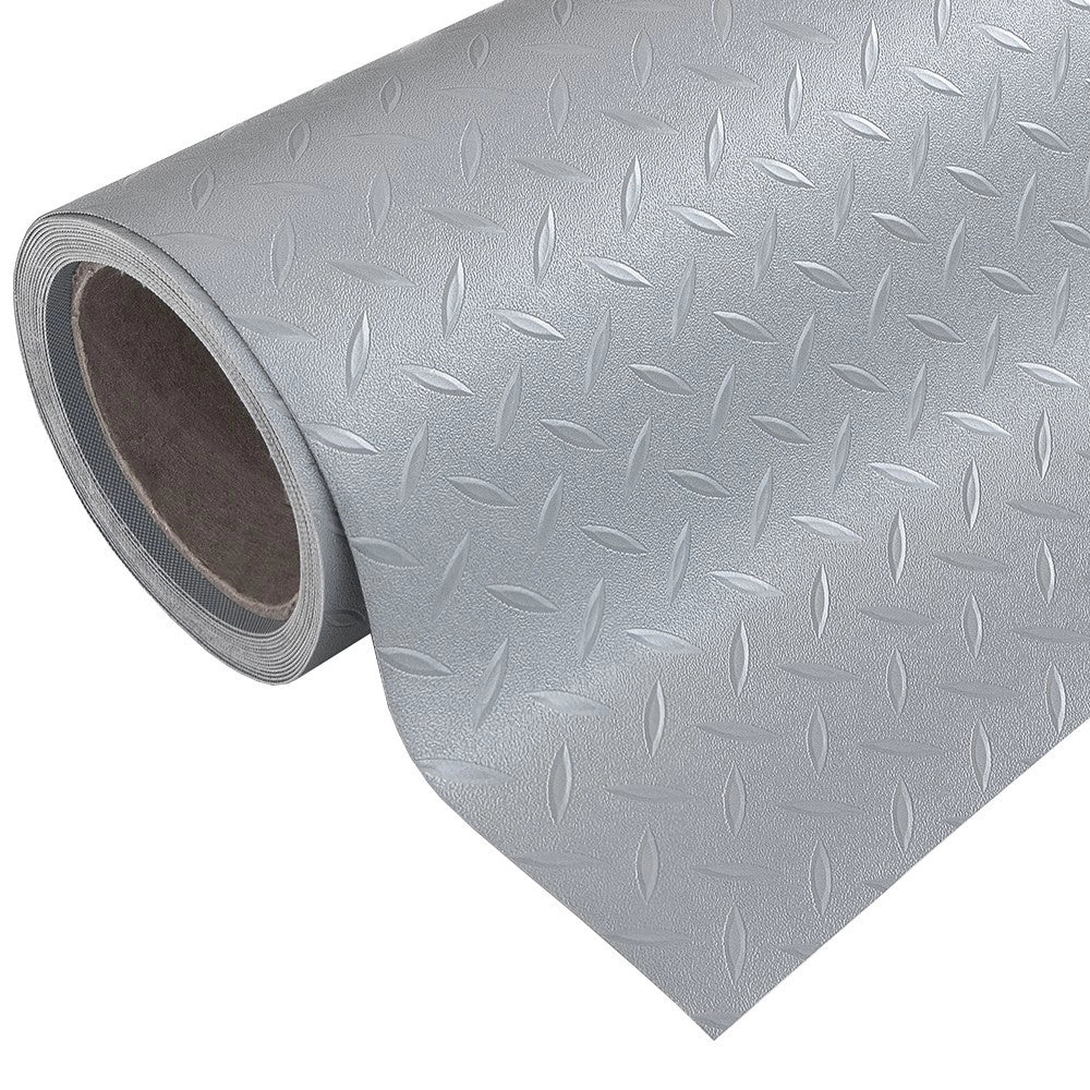 Rotolo Passatoia Copri Pavimento Gomma Pvc Ruvida Antiscivolo Tappeto Lamiera Isolante Grigia 100x1500 cm