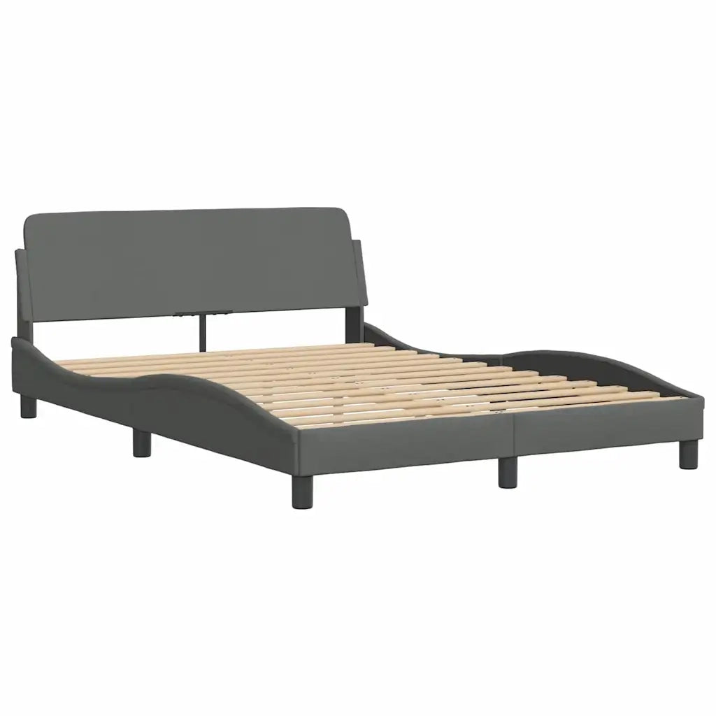 Giroletto senza Materasso Hvar Grigio Scuro 140x200 cm Tessuto
