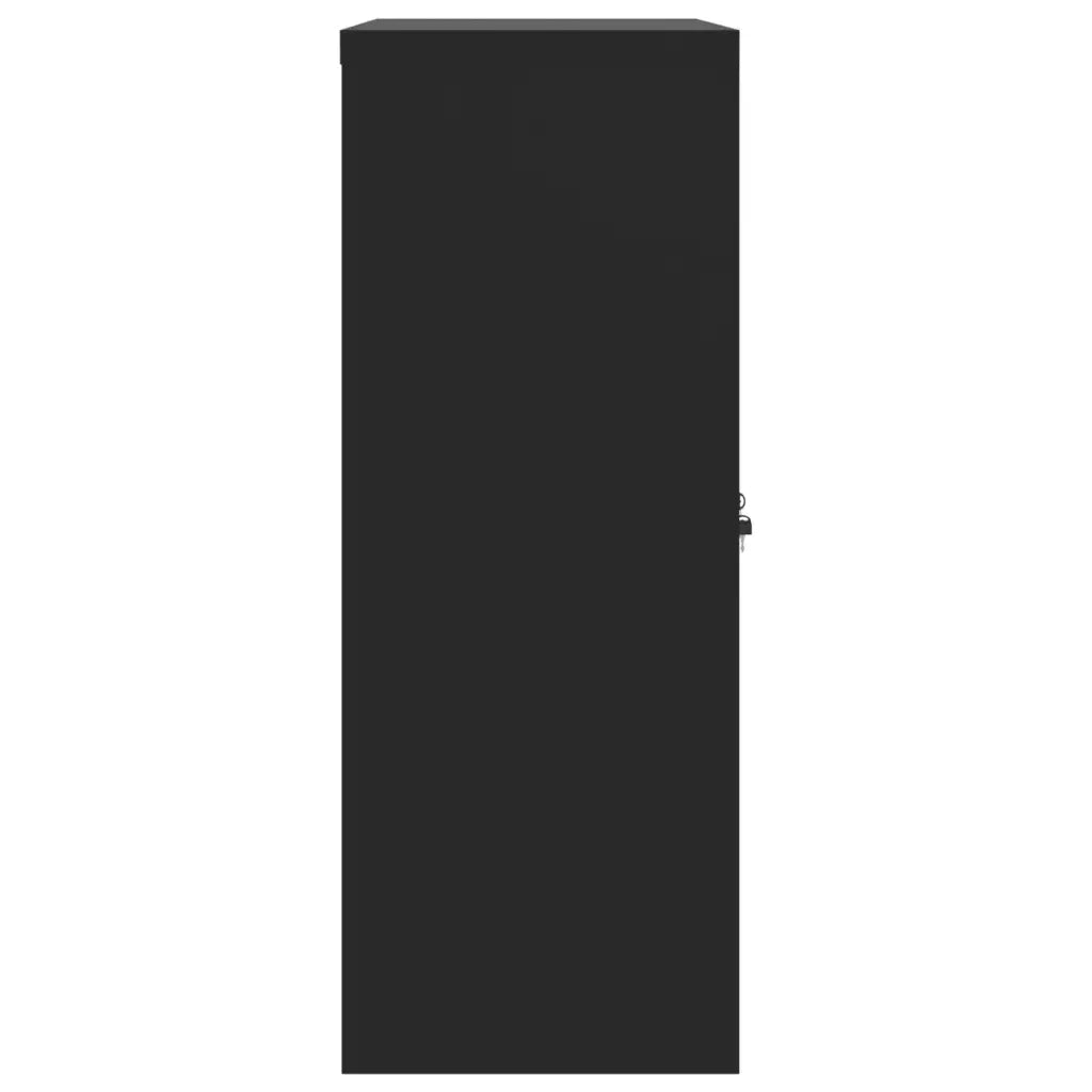 Armadio Classificatore Nero 90x40x105 cm in Acciaio 339738