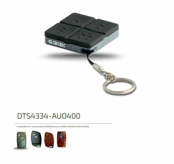 TELECOMANDO AU0400 GIBIDI DOMINO EX AU1600 DTS4334 ROLLING CODE dfm