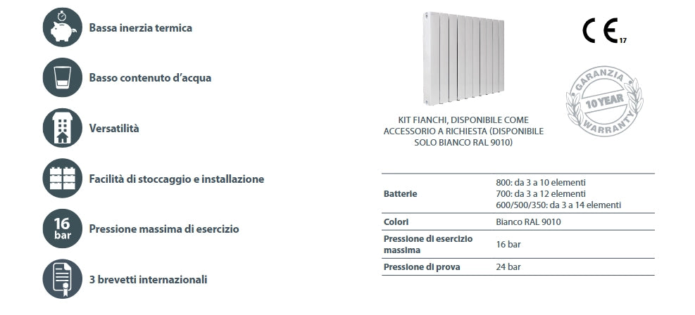 RADIATORE IN ALLUMINIO BLITZ SUPER B4 H500 Elementi  3