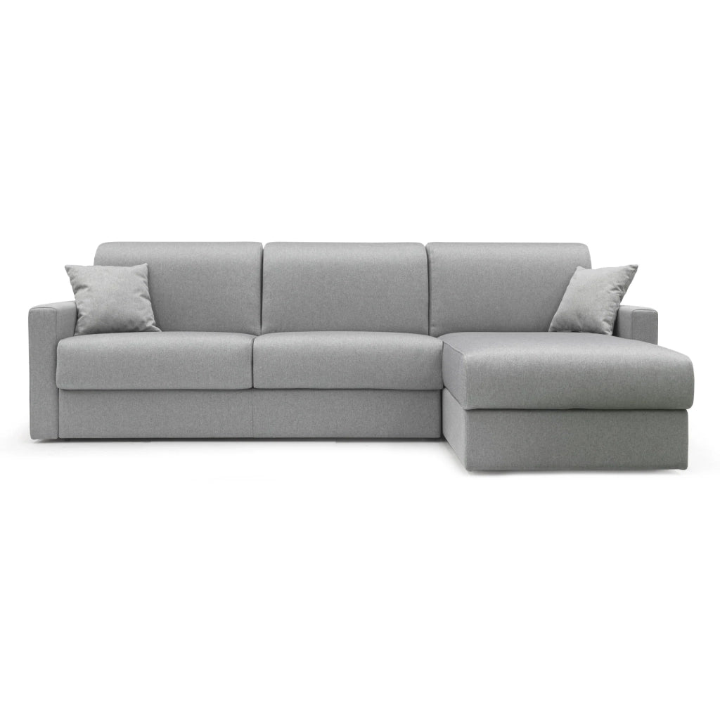 Chris Divano letto angolare 5 posti in tessuto impermeabile T13 288 cm Sinistro (mat. 160x197) grigio