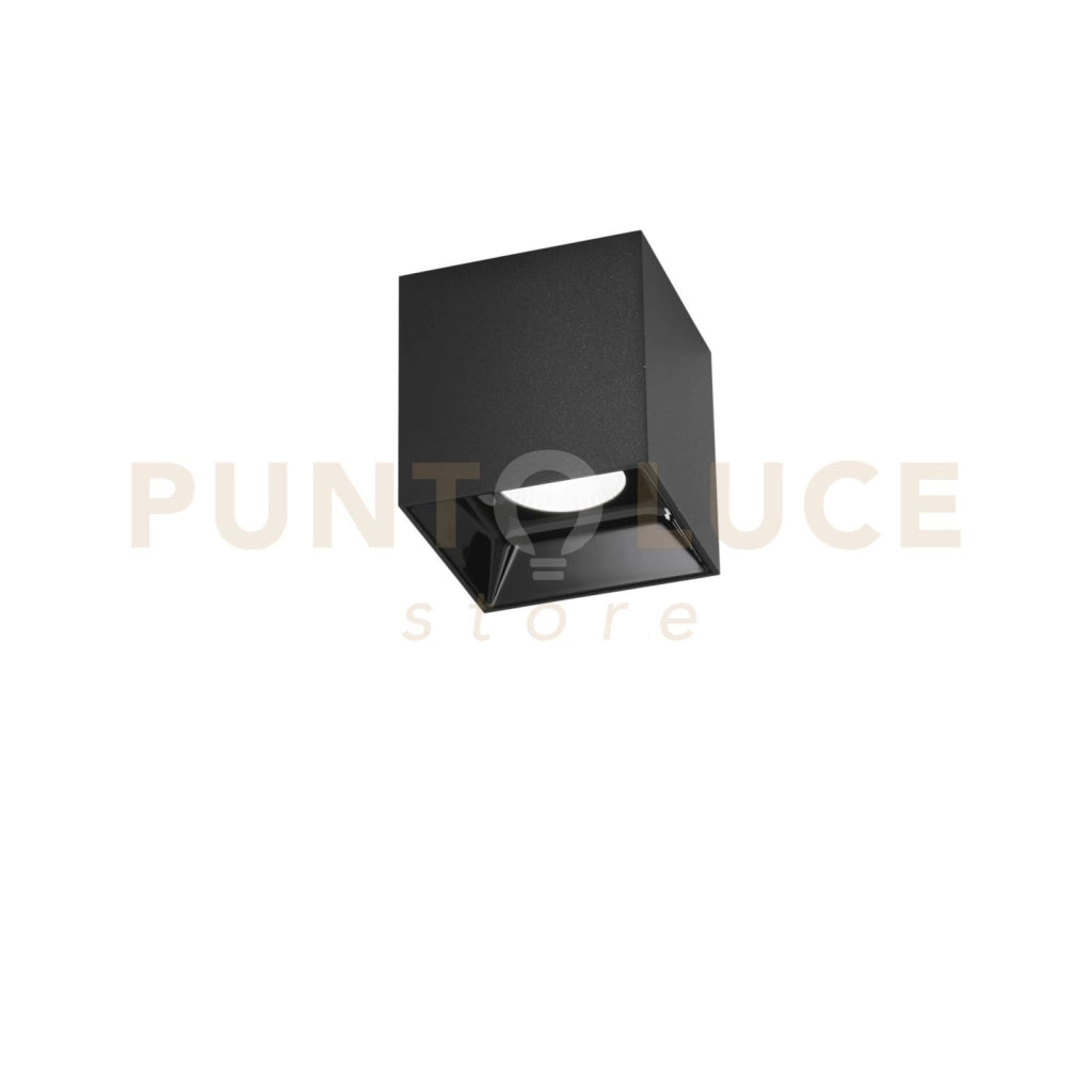 PLAFONIERA LED MIG NERA IN ACRILICO E ALLUMINIO 20W 2000LM 3000K ANTIABBAGLIAMENTO 11,5X11,5X11,6 CM