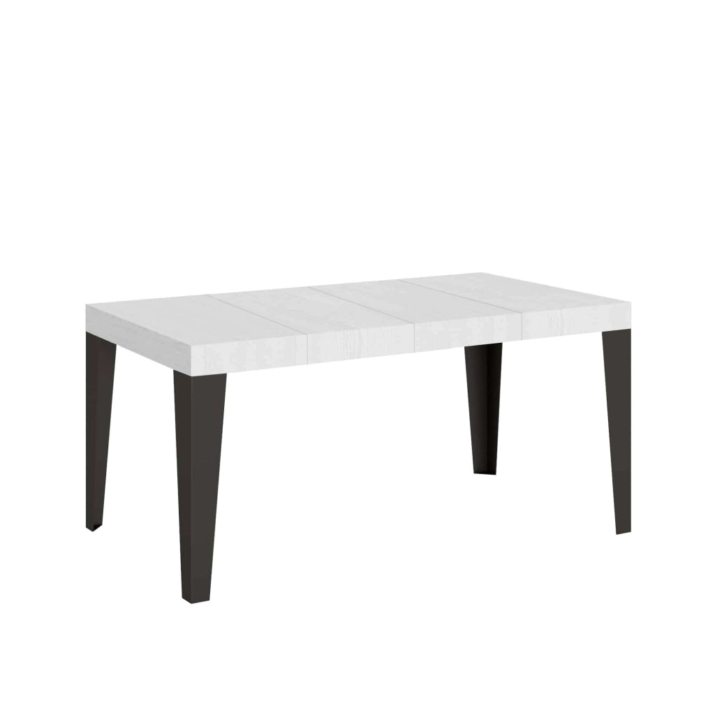 Tavolo allungabile 90x130/234 cm Flaris Premium Bianco Frassino telaio Antracite
