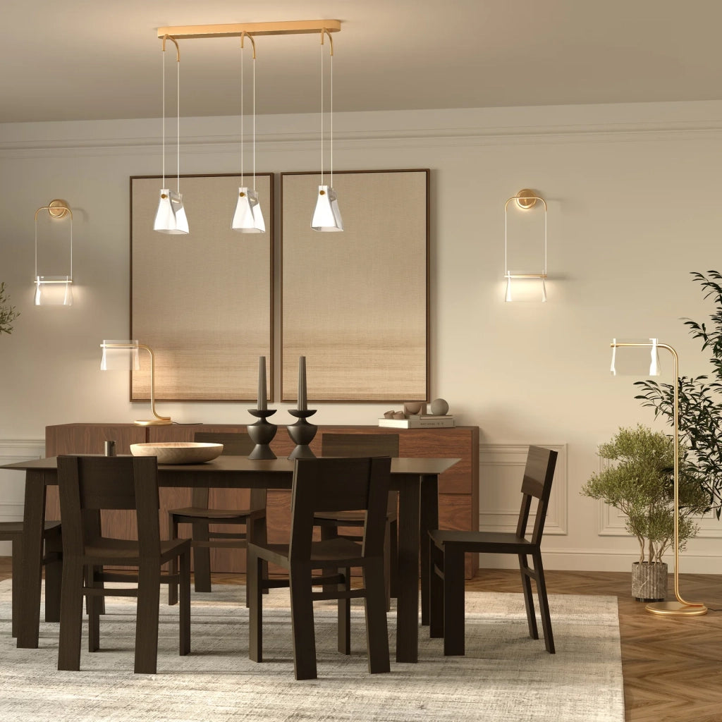 Maytoni Applique moderna Cabaret 1 luce LED integrato ottone metallo vetro
