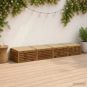 Cuscini per Sedia in 4 Pezzi SOEST 4 pz 100% Poliestere Beige 944960