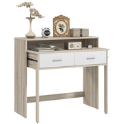 Scrivania Estensibile con Cassetti e Ruote ¨C Minimal ¨C 95x35x87 Roble