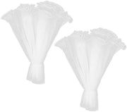 Pacchetto di fiori in carta a maglia 2 pezzi - carta a maglia bianca - bordo a rilievo - larghezza 28 cm - design di bordo ondulato - materiale di alta qualità - carta per imballaggio