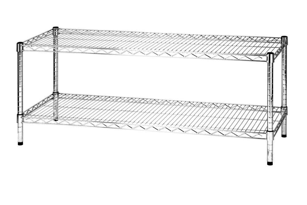 Archimede scaffale metallico scaffale 2 ripiani cm 46 x 121 x h. 50 cucina bagno garage cabina armadio