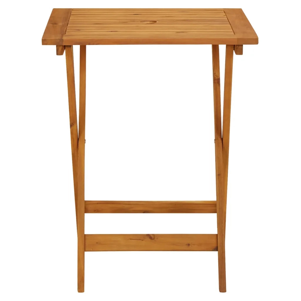 Set da Bistrot 3pz | Set Salotto da Giardino Nero in Polipropilene e Legno Massello