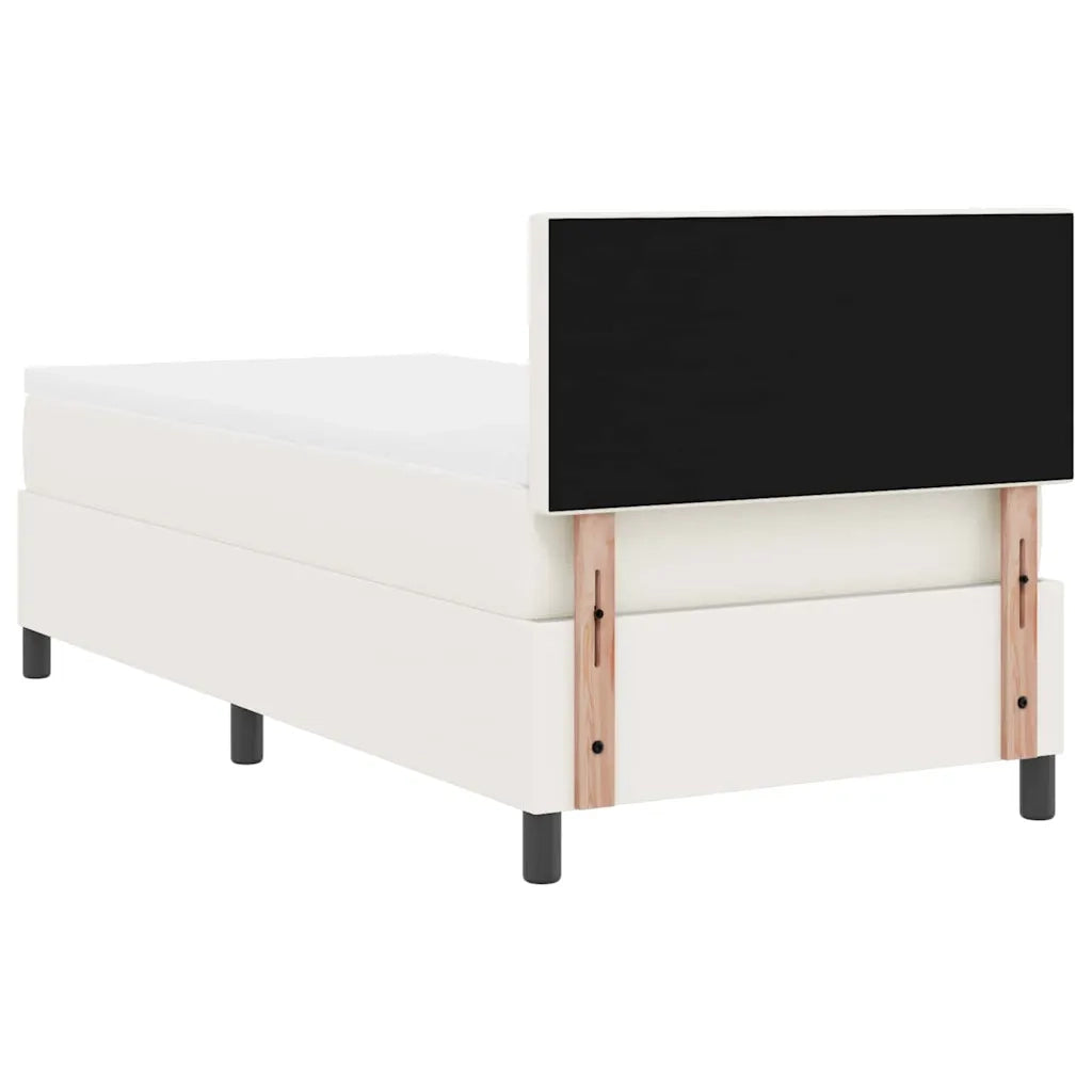 Letto a Sorgente LED con testiera Crema e Bianco 100 x 200 cm 3337589