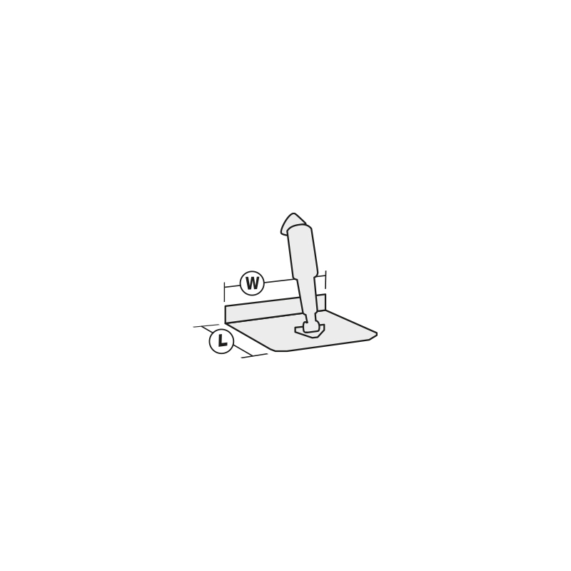 CORRETTORI D'ASSETTO STD MM.229X305 TRIM TABS STANDARD MM 229X457 - BOAT 6,6/9 M