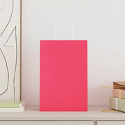 Sacchetti di Carta 50 pz con Manici Rosa 21x11x31 cm 4101658