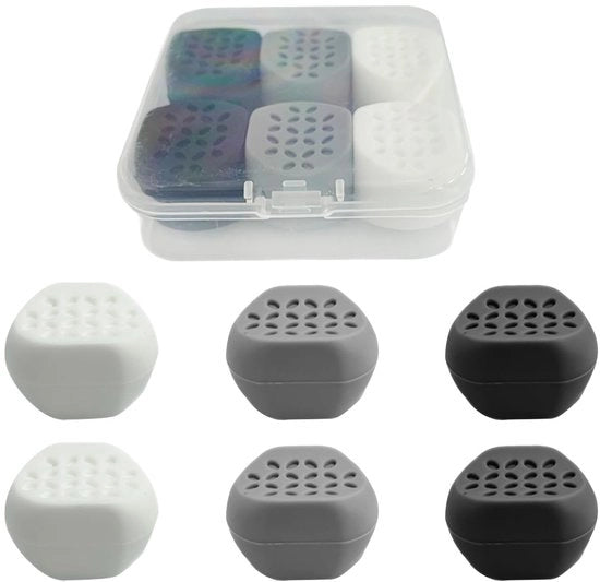 Kit di allenamento per la mascella - 6 pezzi - Trainer per la mascella - Trainer per il viso - Scatola di conservazione - Materiale siliconico di alta qualità - Formato portatile