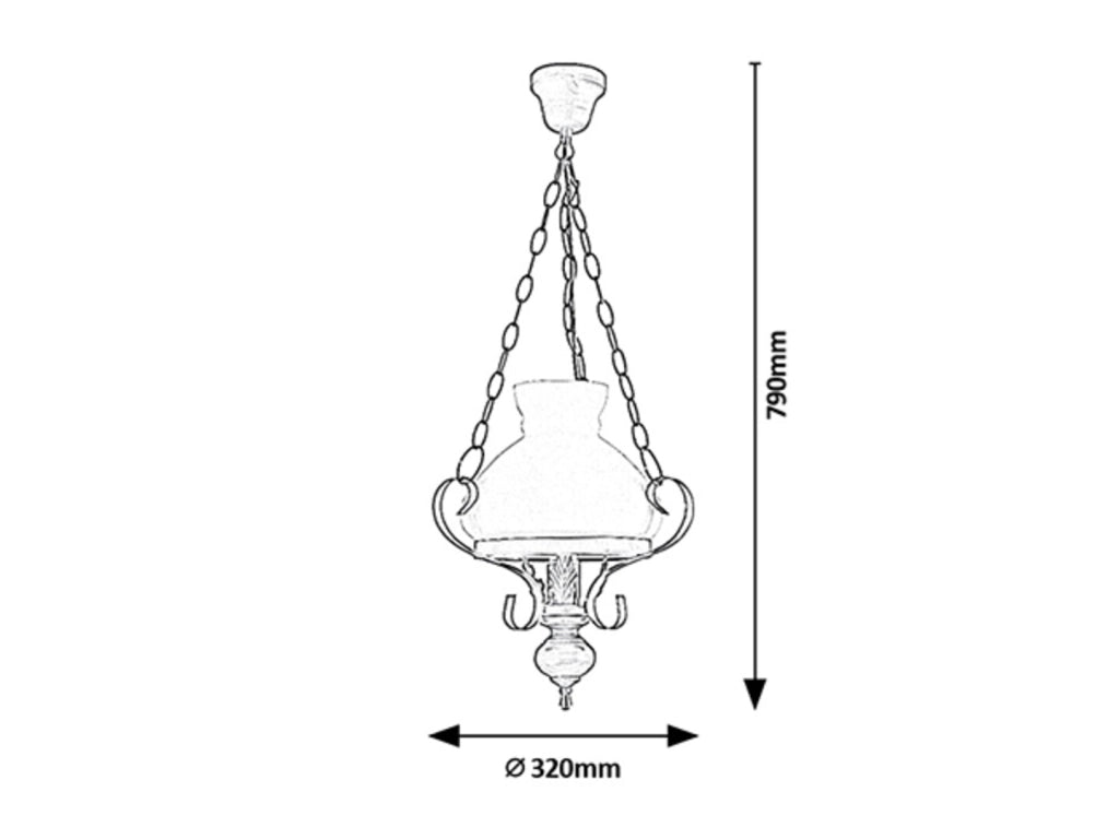Lampada a sospensione Rabalux Petronel nera E27 Ø32