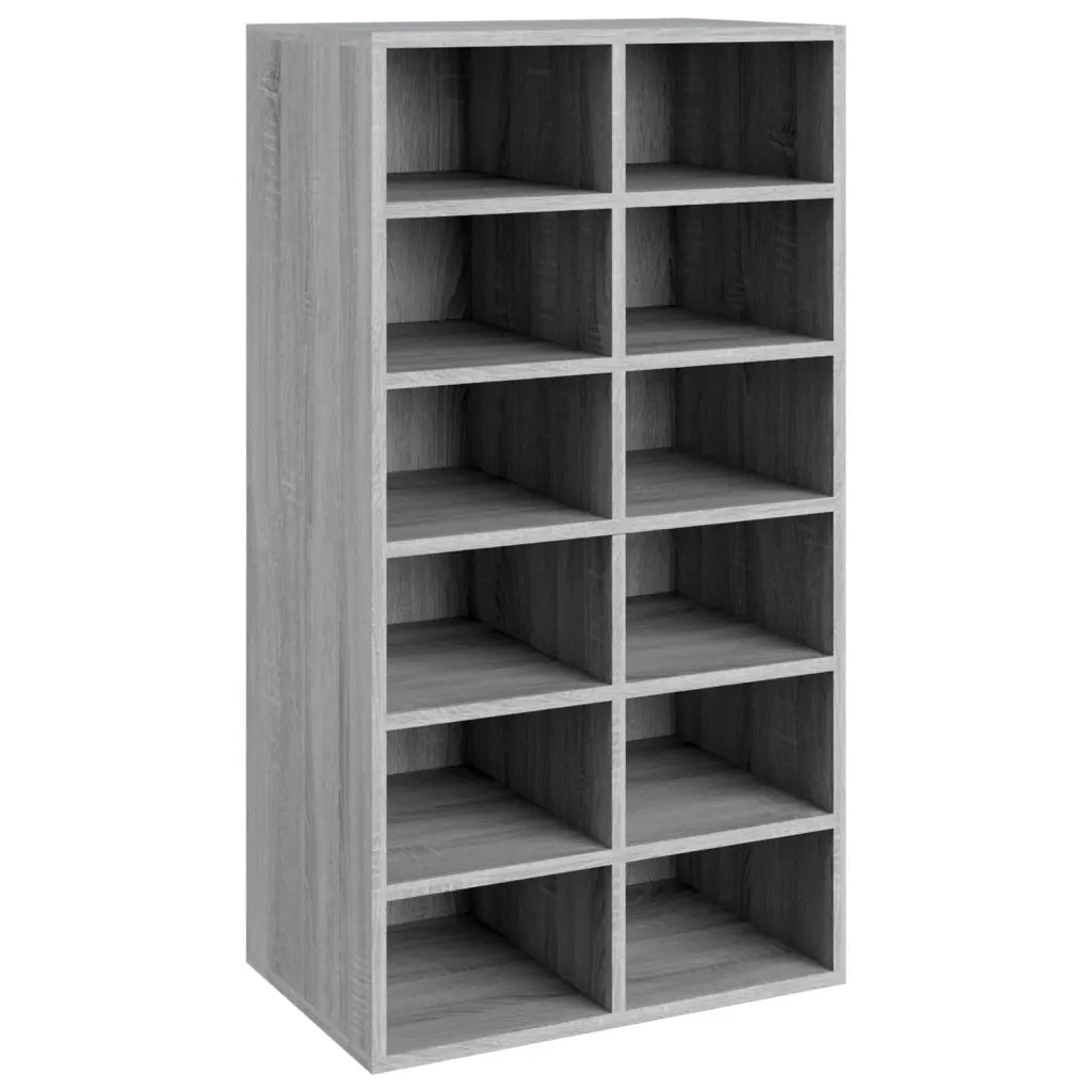 Scarpiera-Scaffale per scarpe Grigio Sonoma 54x34x100,5 cm in Legno Multistrato