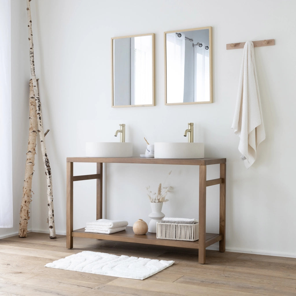 Mobile lavabo doppio in teak 120cm DEWI