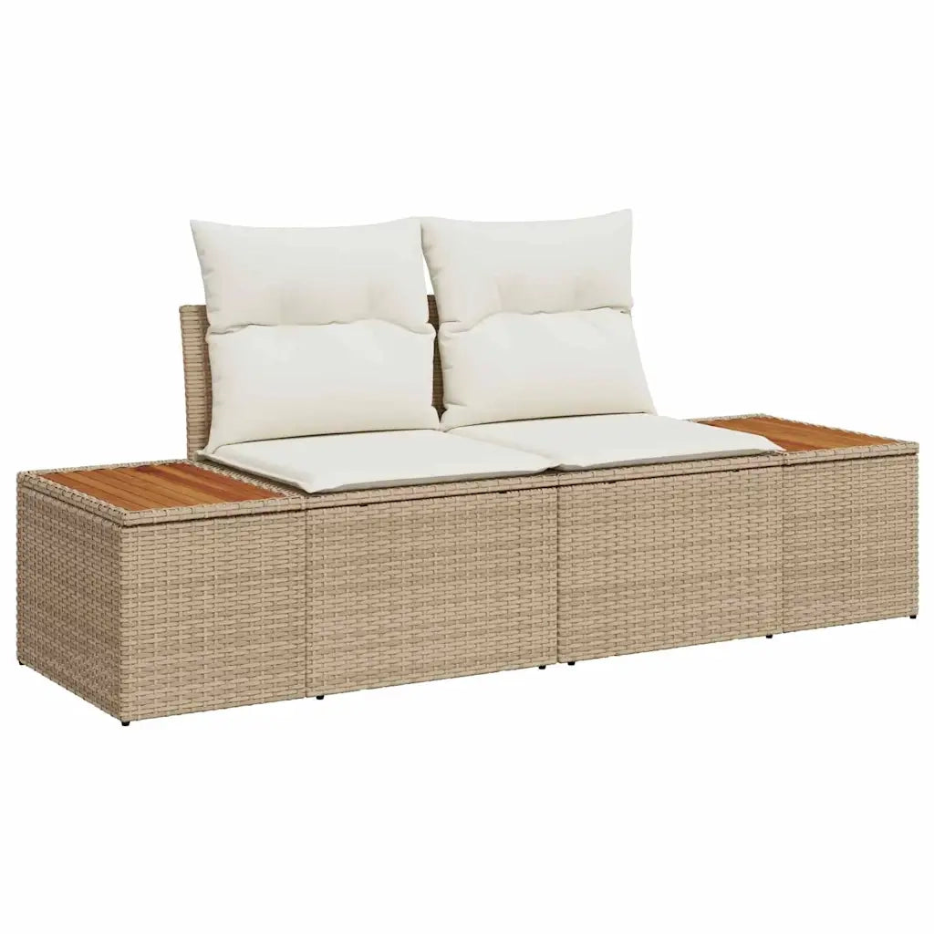 Set Divano da Giardino con cuscino 6 pcs Beige polyrattan 3348122