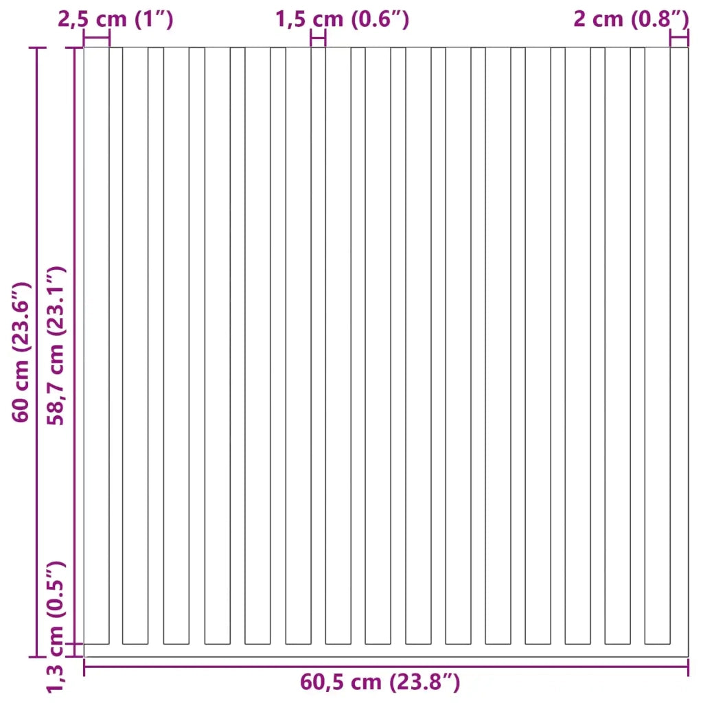 Pannelli da parete 2 pcs Antracite 60,5 x 60 cm 42046450