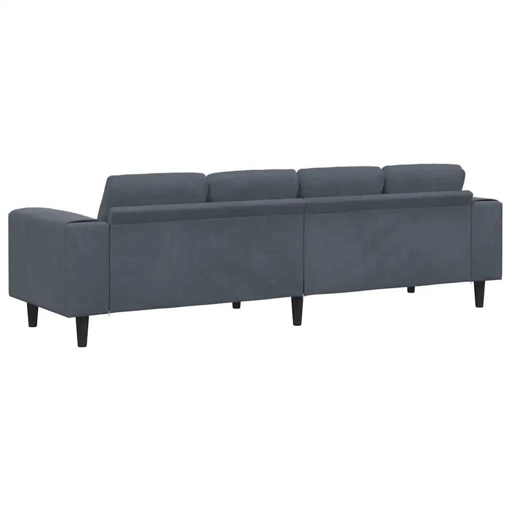 Divano per Soggiorno-Sofa da Soggiorno-Divanetto Grigio scuro 250 x 77 x 76 cm