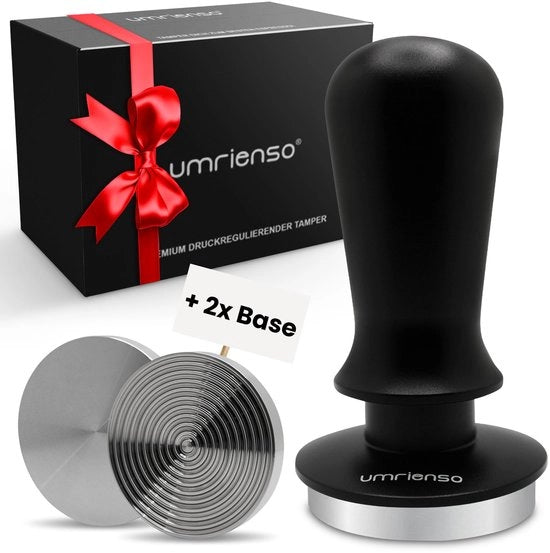 Set di Tamper 58,5 mm con base a onda + base piatta intercambiabile, Tamper regolatore di pressione 15 kg, accessori caffè, accessori per portafiltro macchina, accessori per portafiltro, set di Tamper per espresso, set di Barista