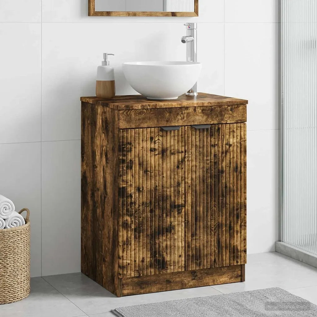 Mobile da Bagno | Armadio da bagno Rovere Fumo 54 x 41 x 70 cm