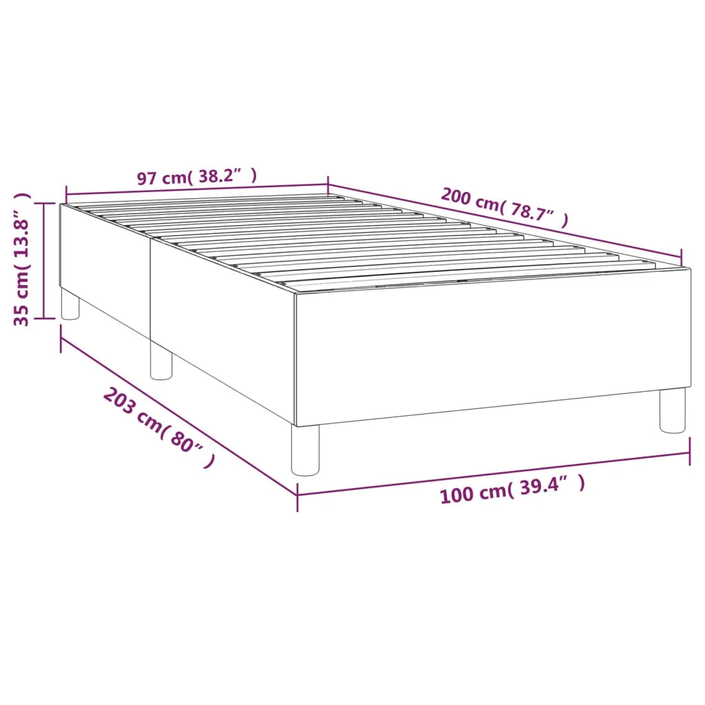 Letto singolo | Letto per adulti | Struttura Letto a Rete a Molle Grigio Chiaro 100x200 cm Tessuto