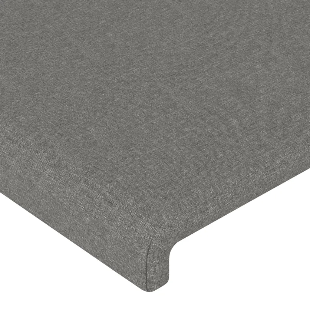 Testiera | Testata ad Orecchio Grigio Scuro 93x23x118/128 cm in Tessuto