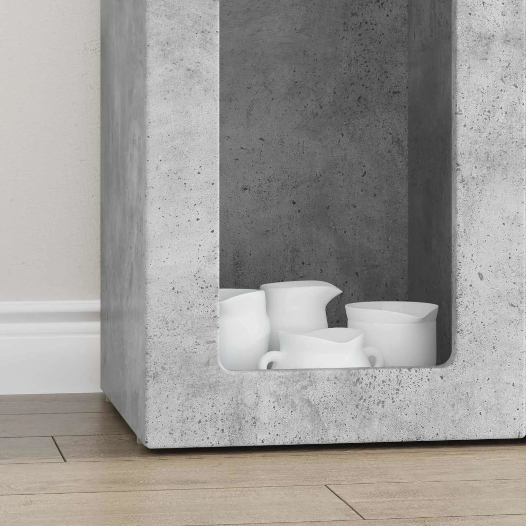 Credenza-Buffet-Armadio da cucina Grigio cemento 59 x 35 x 100,5 cm Legno multistrato