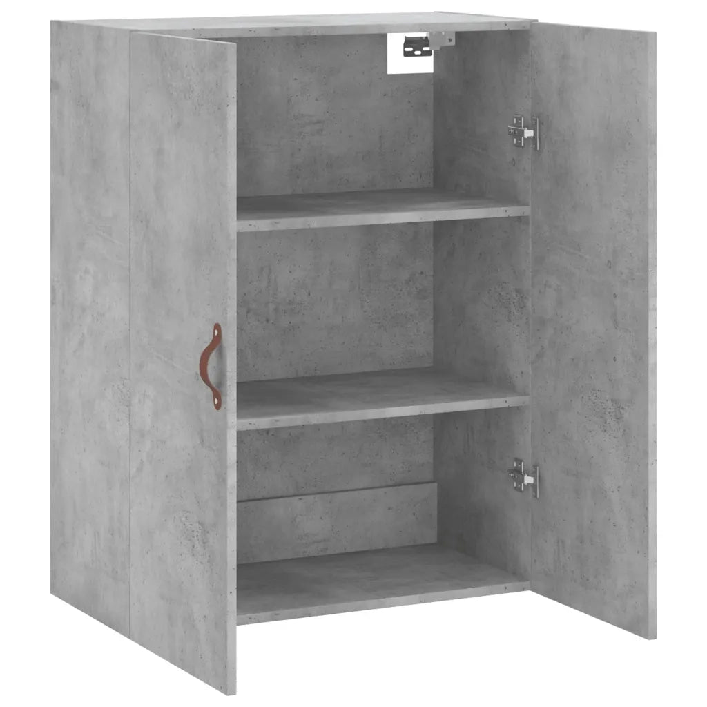 Armadietto a Muro | Mobile a Parete Grigio Cemento 69,5x34x90 cm