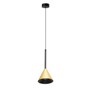 Lampada a sospensione Cone oro/nero 1 luce GU10 Milagro