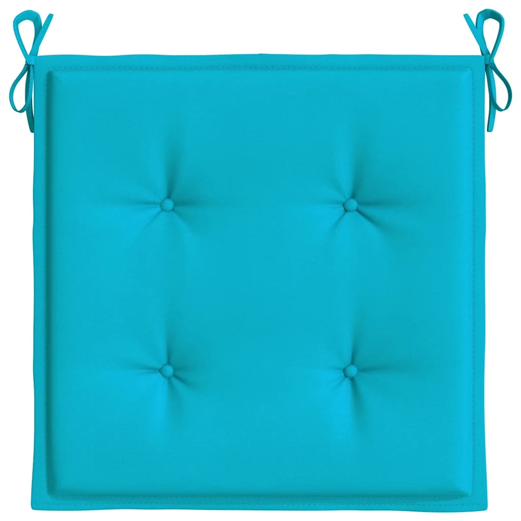 Cuscini per Sedia 4 pz Turchese 40x40x3 cm in Tessuto 361030