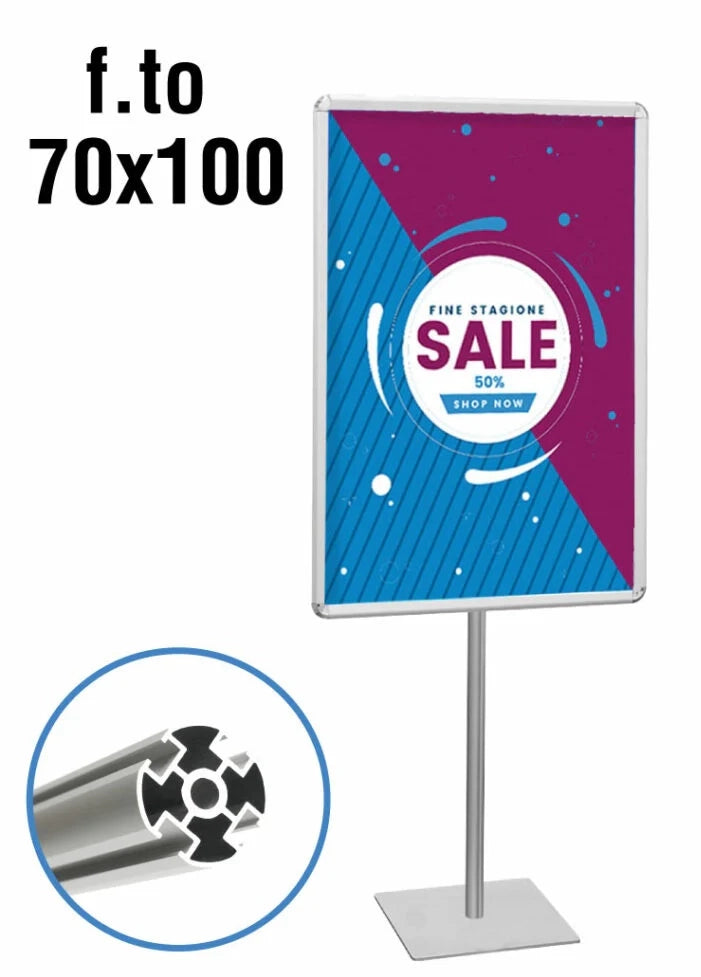 Porta Comunicazioni con cornice 70 x 100 linea Q System - Bifacciale
