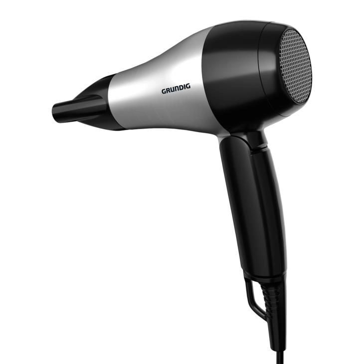Grundig HD 2200 asciuga capelli 1200 W Nero, Argento