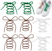 Set di Cinture per Scarpe da Ginnastica e da Neve - 4 Paia - Cinture Ronde/Platte - Fibra Polyester/Gordonia - 1010/1020 mm - Varie Colori - Adatto per Ginnastica e Stivali