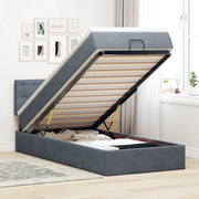 Struttura Letto Pouf con Materasso 100x200 cm Velluto 3311898