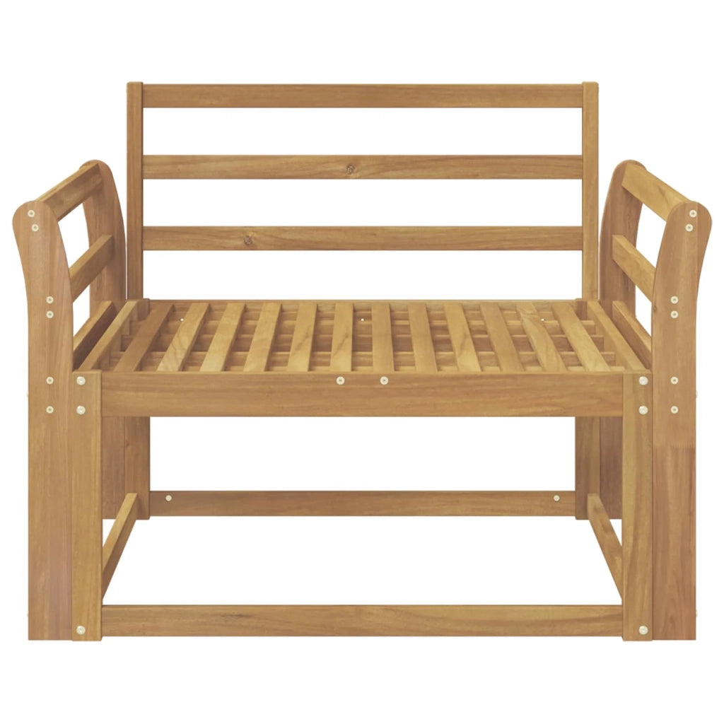 Divano centrale per esterno Legno di Acacia Massello Bianco 3439008
