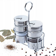 Set di sale e pepe KADAX 2x80ml con contenitore di supporto