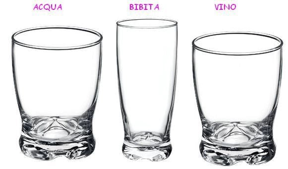 Set 3 Bicchieri da tavolo acqua madison 24 cl bormioli