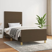 Giroletto senza Materasso Marrone Scuro 100x200 cm Tessuto 3124955