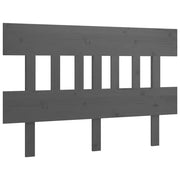 Testiera | Testata Letto Grigia 123,5x3x81 cm in Legno Massello di Pino