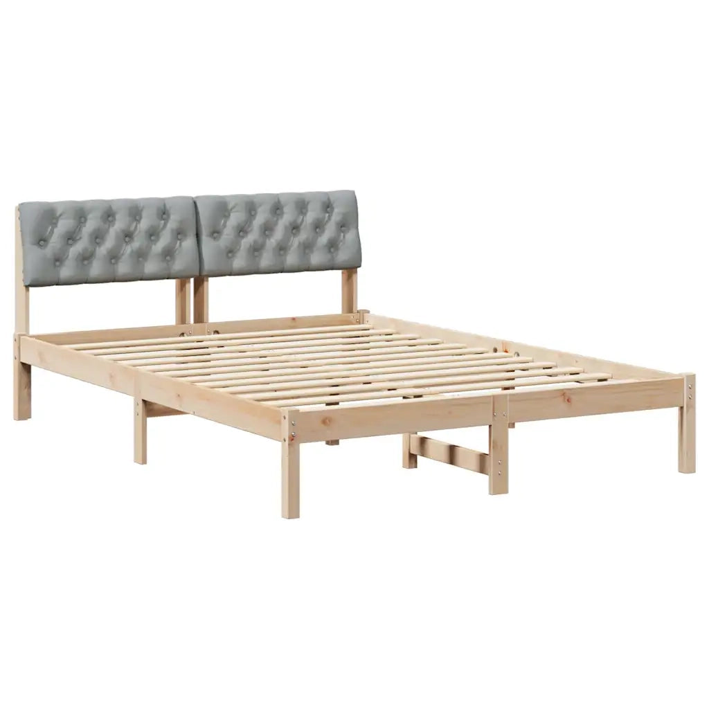 Struttura del Letto Marrone e grigio chiaro 150 x 200 cm 878599